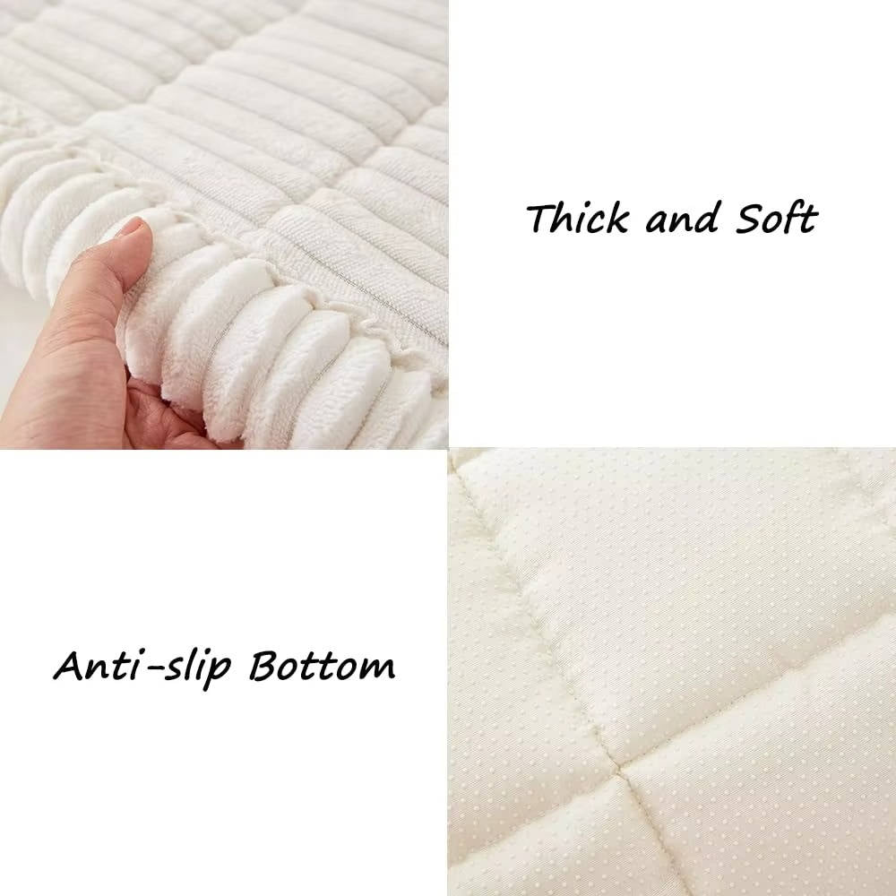 Non Slip Fuzzy Pet Couch Cover for 2-3 Cushions