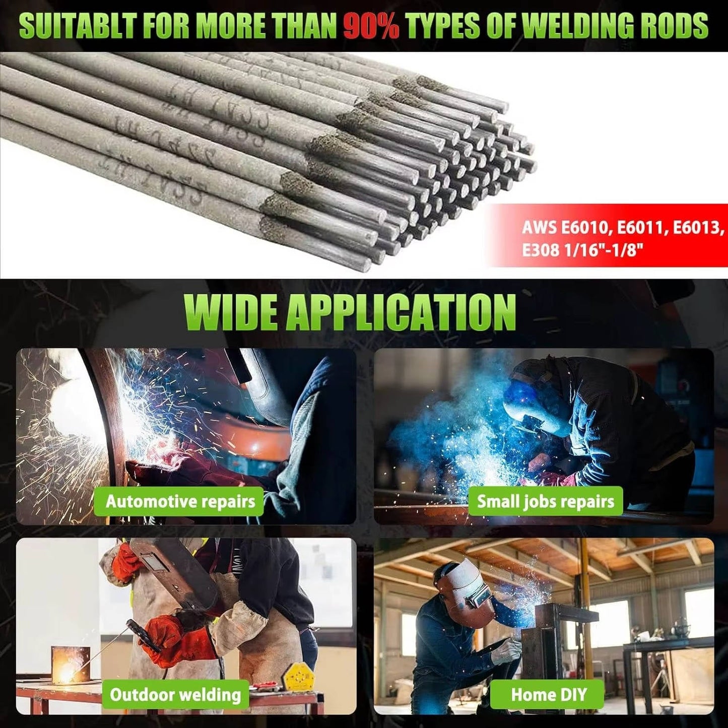 Mini Portable Stick Welder, MMA Arc, LED Display