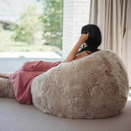 Ultra Soft Faux Fur Bean Bag Cover, Unfilled