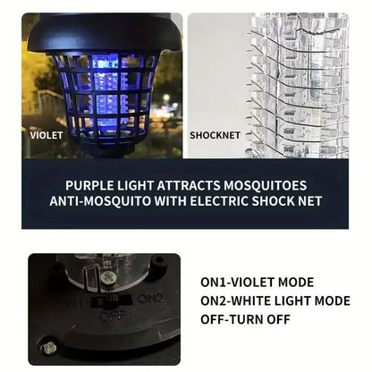 Solar Bug Zapper & Mosquito Trap Lamp, 4 Pack
