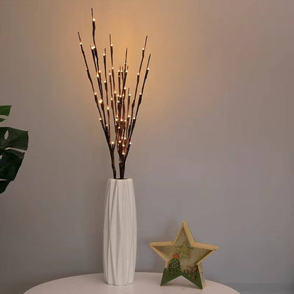 3 Pack USB Prelit Twig Lights, 60 LED Warm Glow