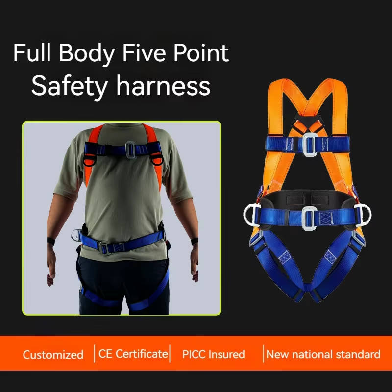 Safety Harness for Roofing with Shock Lanyard