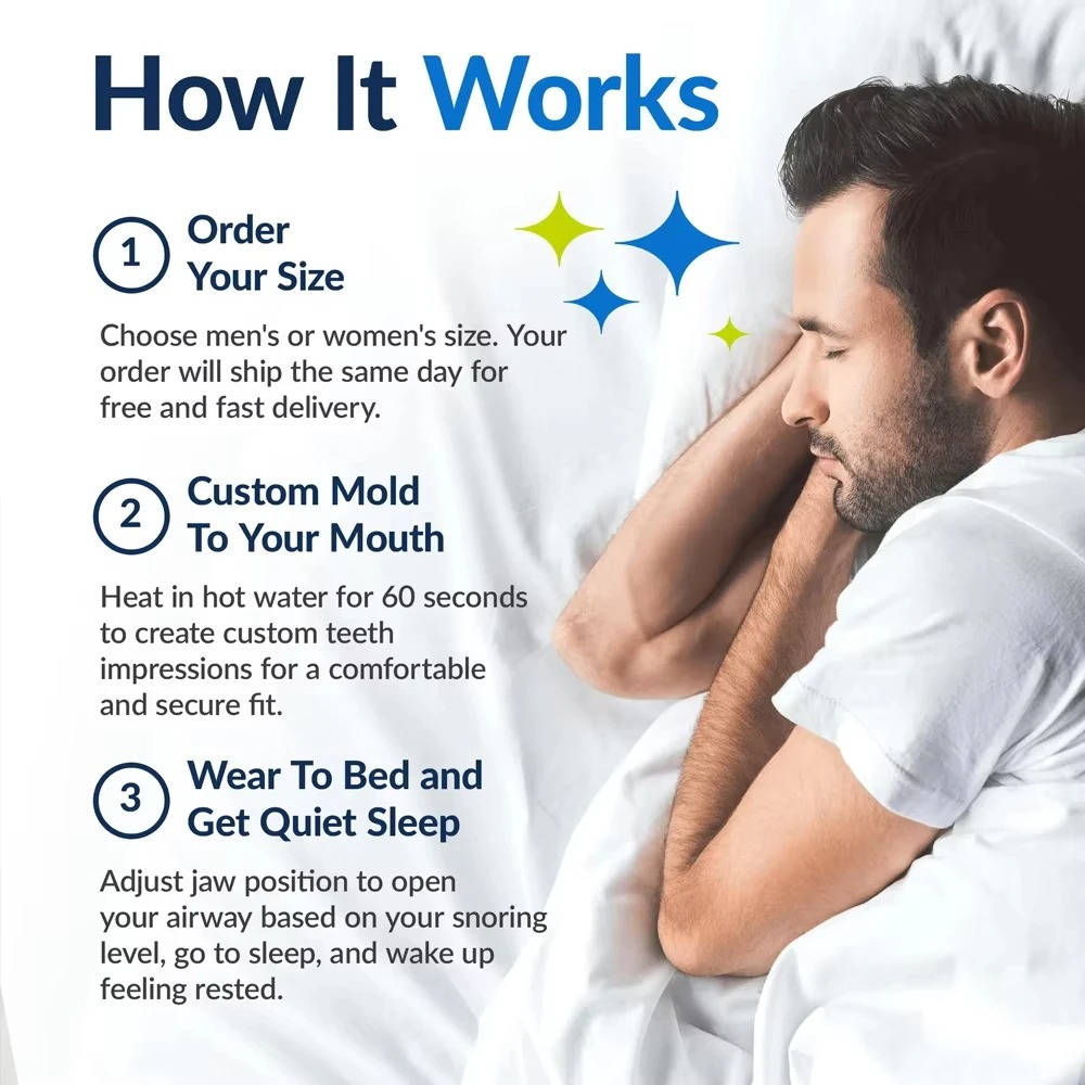 Adjustable Anti-Snoring Mouthpiece, Moldable Fit