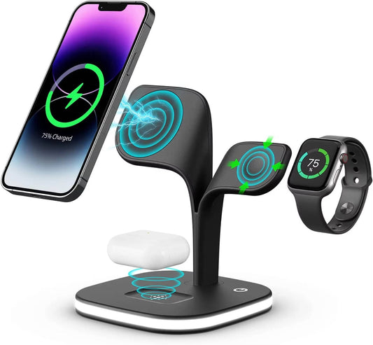 3-in-1 Wireless Charging Station for iPhone and Watch