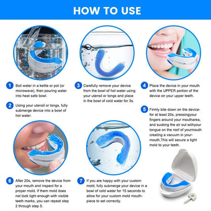 Adjustable Anti-Snoring Mouthpiece, Moldable Fit