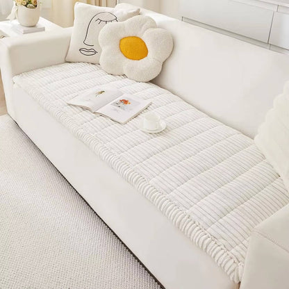 Non Slip Fuzzy Pet Couch Cover for 2-3 Cushions