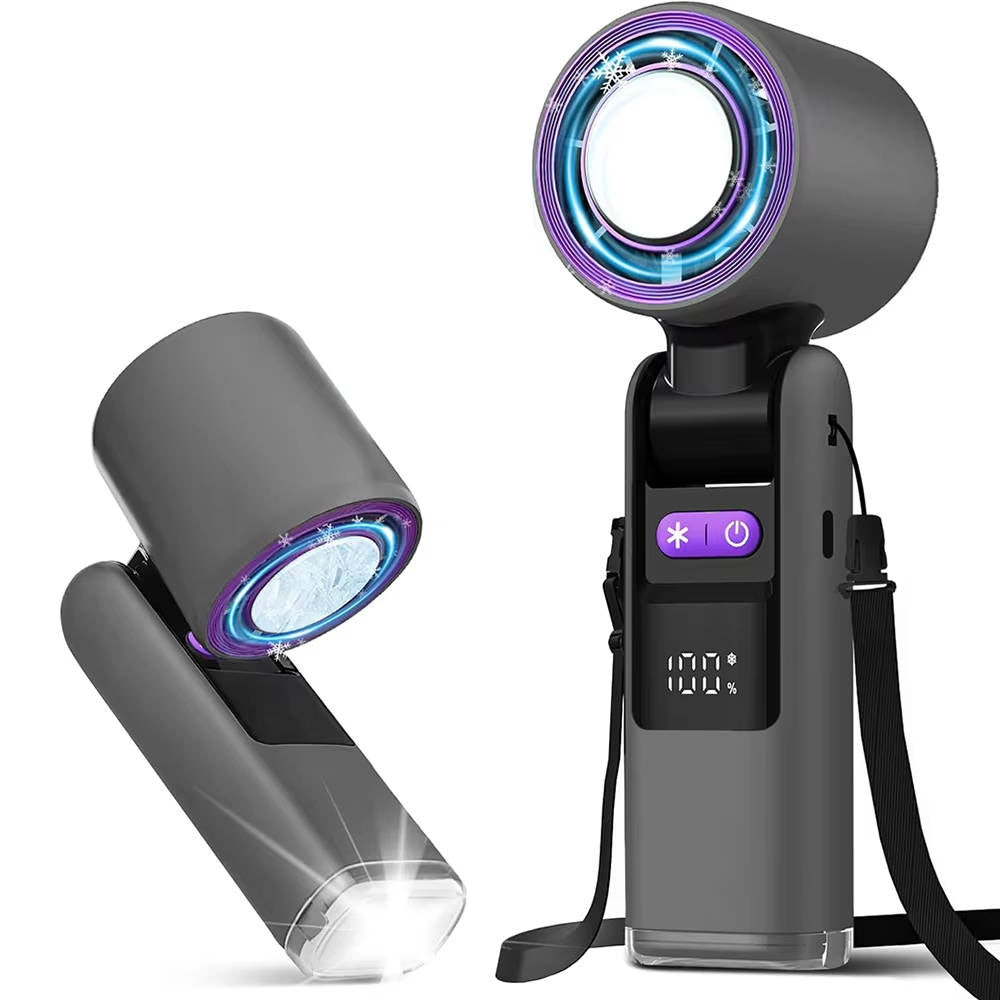 3-in-1 Handheld Turbo Fan with Flashlight