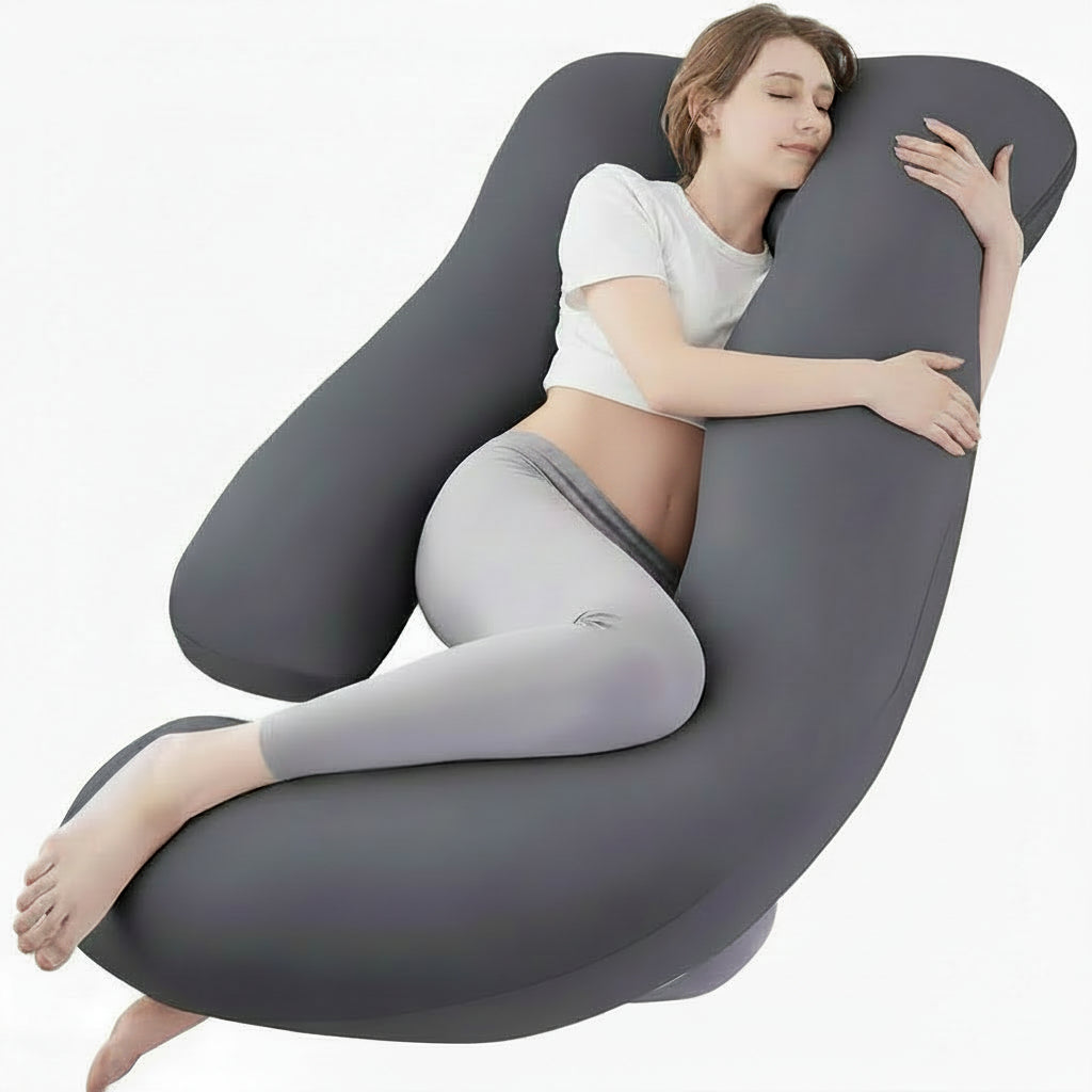 Cooling U-Shaped Full Body Pillow, Washable Cover