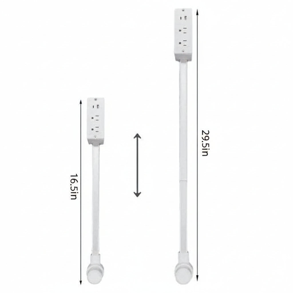 Retractable Power Outlet with USB Ports