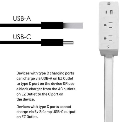 Retractable Power Outlet with USB Ports