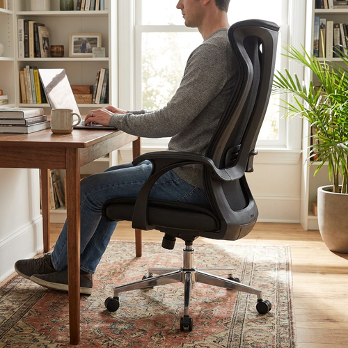Executive High-Back Leather Office Chair