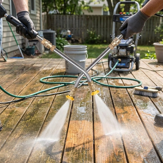 Telescoping Power Washer Extension Wand lifestyle