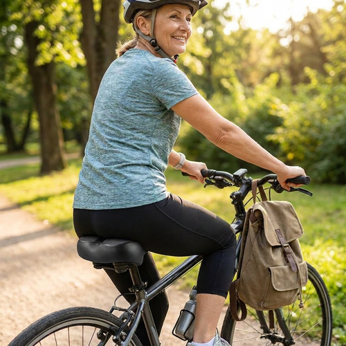 Comfortable Wide Bike Saddle Seat lifestyle