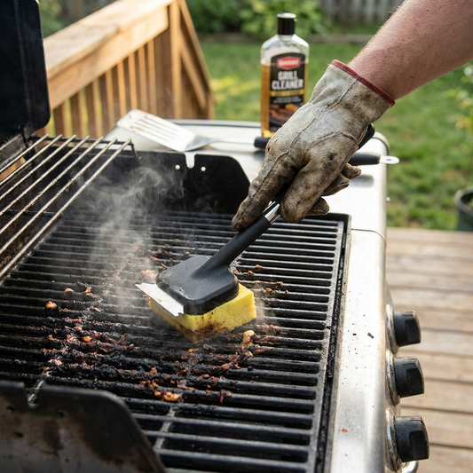 Steam Cleaning Grill Brush with Scraper lifestyle