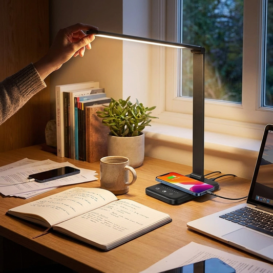 Adjustable LED Table Lamp with Wireless Charging lifestyle
