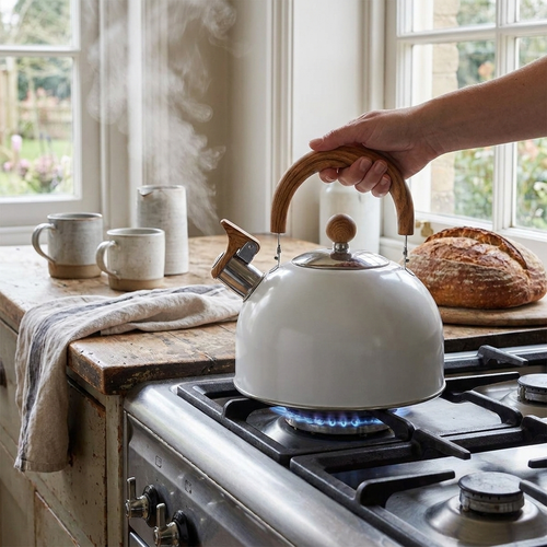 Stainless Steel Whistling Kettle lifestyle