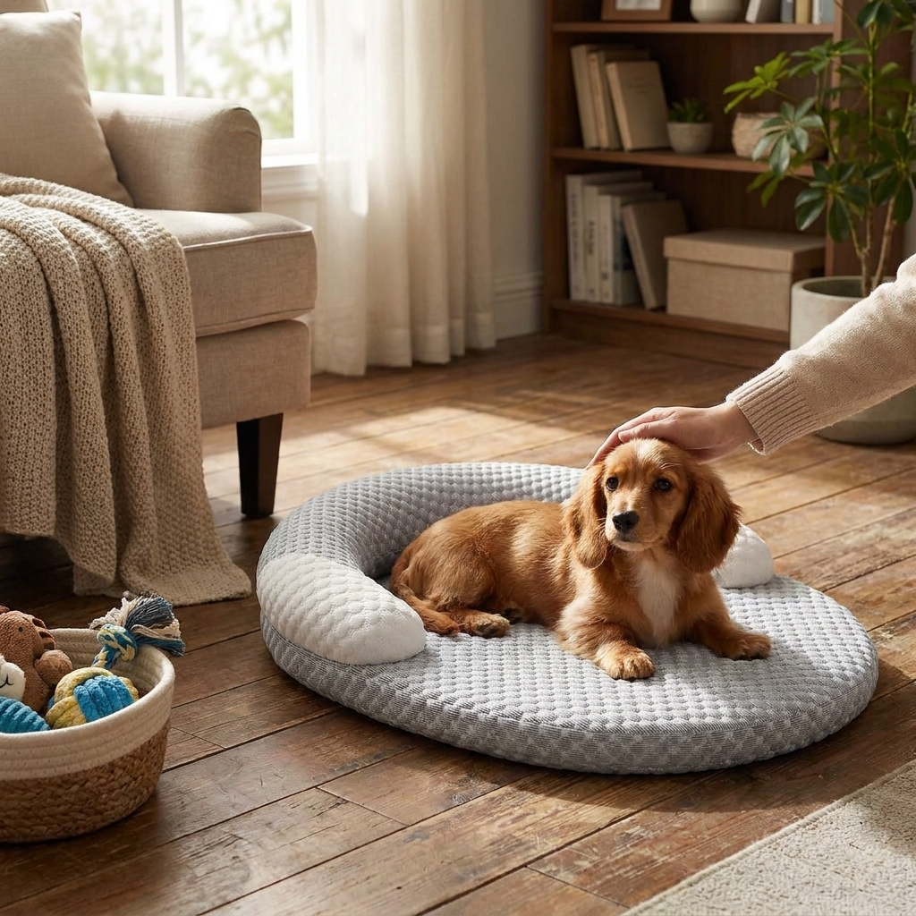 Orthopedic Cooling Dog Bed lifestyle