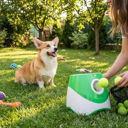 Automatic Dog Ball Thrower Launcher lifestyle