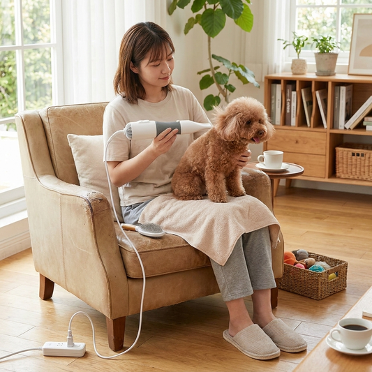 3-in-1 Dog Hair Dryer and Grooming Brush lifestyle