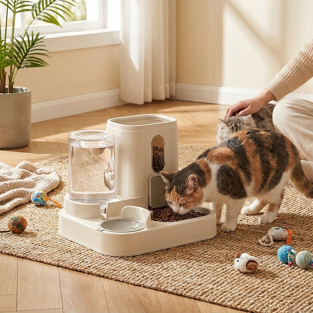 2-in-1 Pet Feeder and Water Dispenser lifestyle
