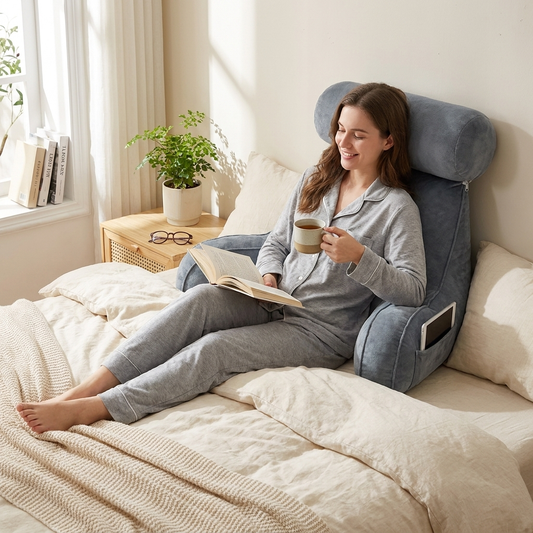 Reading Bed Pillow with Arms lifestyle