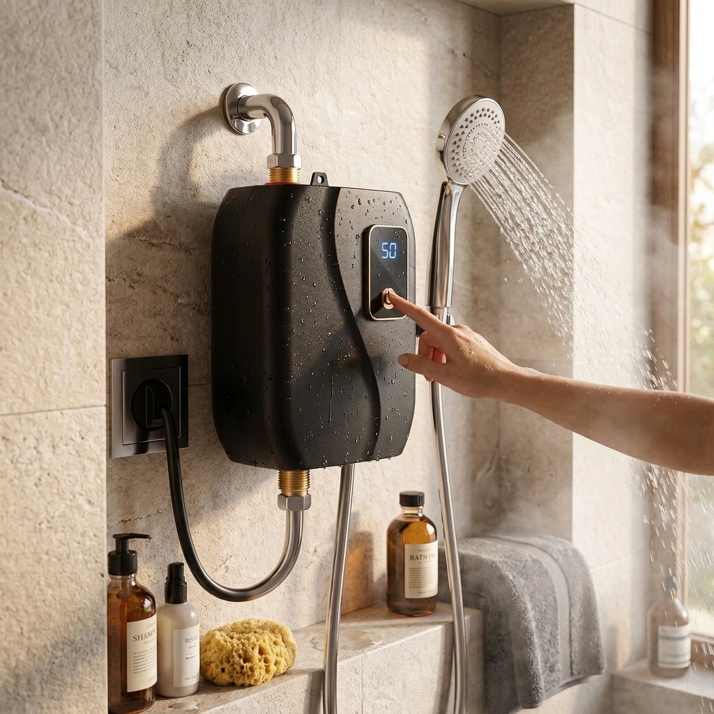 Tankless water heater wall-mounted — lifestyle