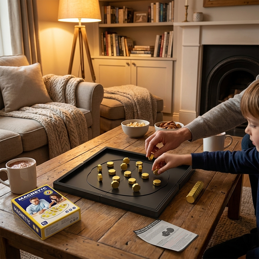 Magnetic strategy game mid-game — lifestyle
