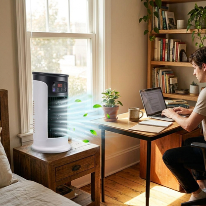 Portable air cooler — lifestyle
