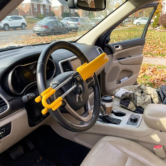 Steering wheel lock — lifestyle