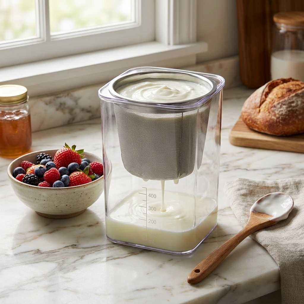 Greek yogurt strainer — lifestyle