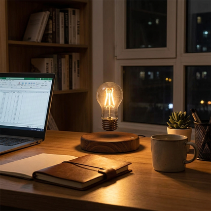 Floating bulb lamp — lifestyle