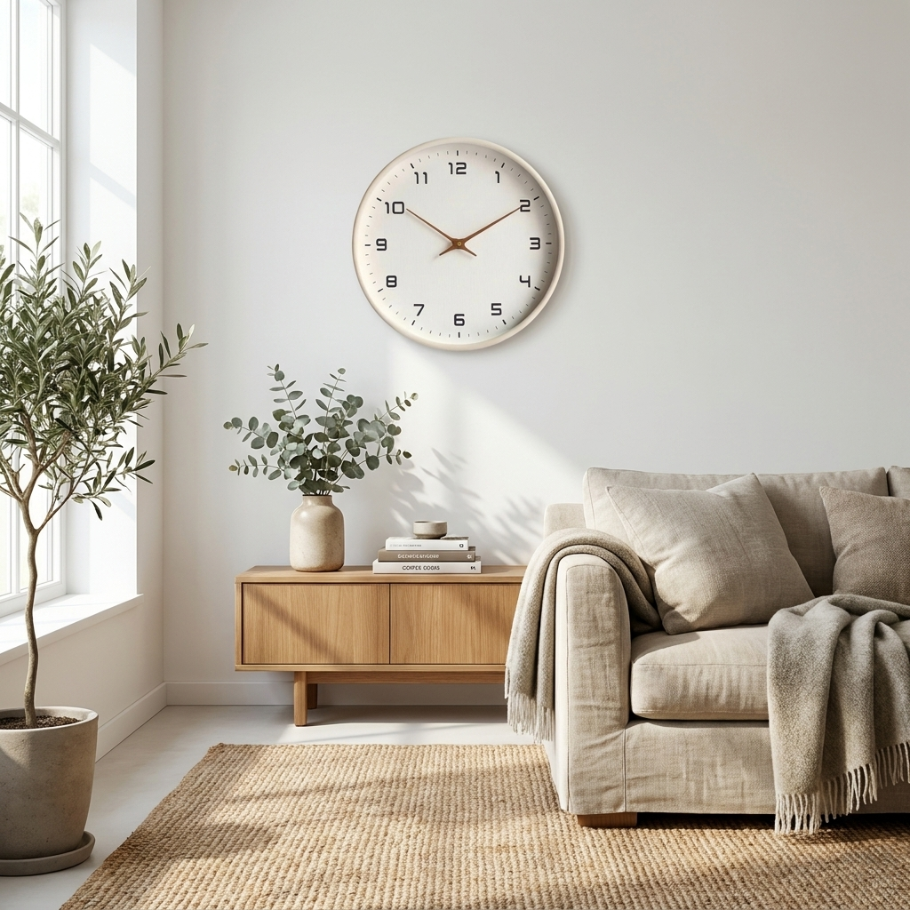 Wooden wall clock — lifestyle