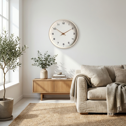 Wooden wall clock — lifestyle