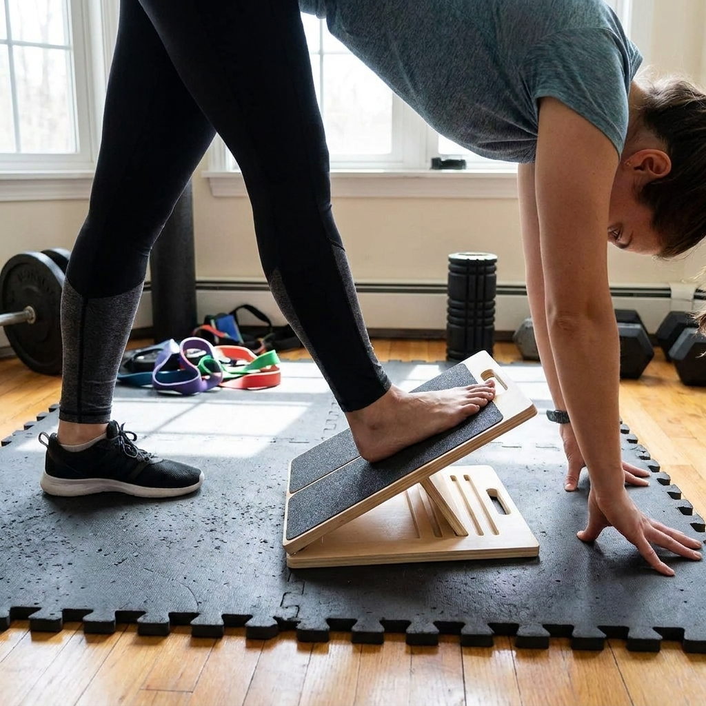 Calf incline board — lifestyle