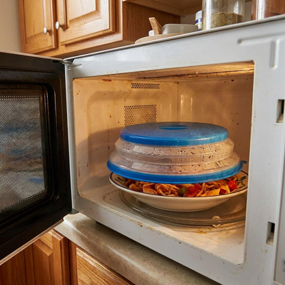 Microwave splatter guard — lifestyle