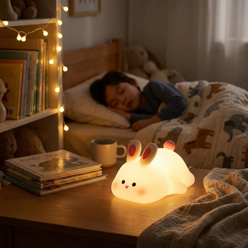 Rabbit LED night light — lifestyle