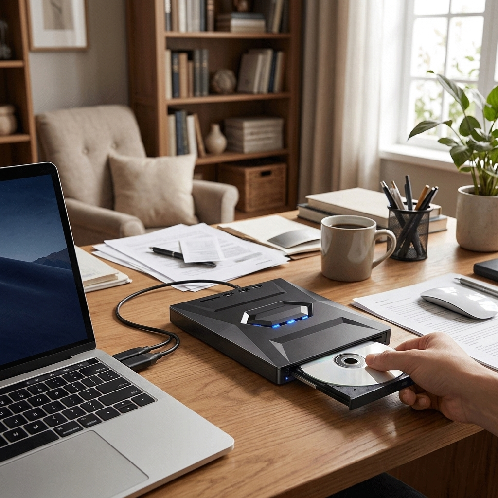 USB CD DVD drive — lifestyle