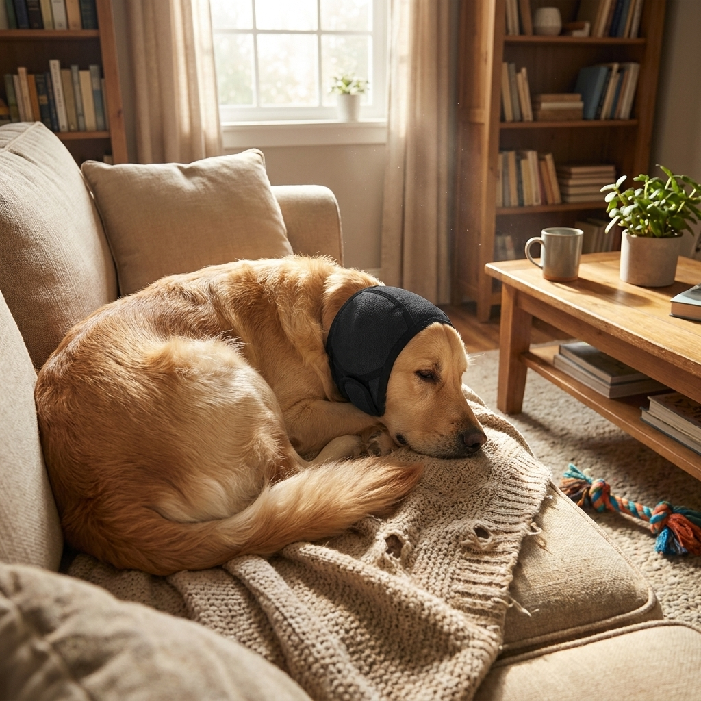 Dog ear hood — lifestyle