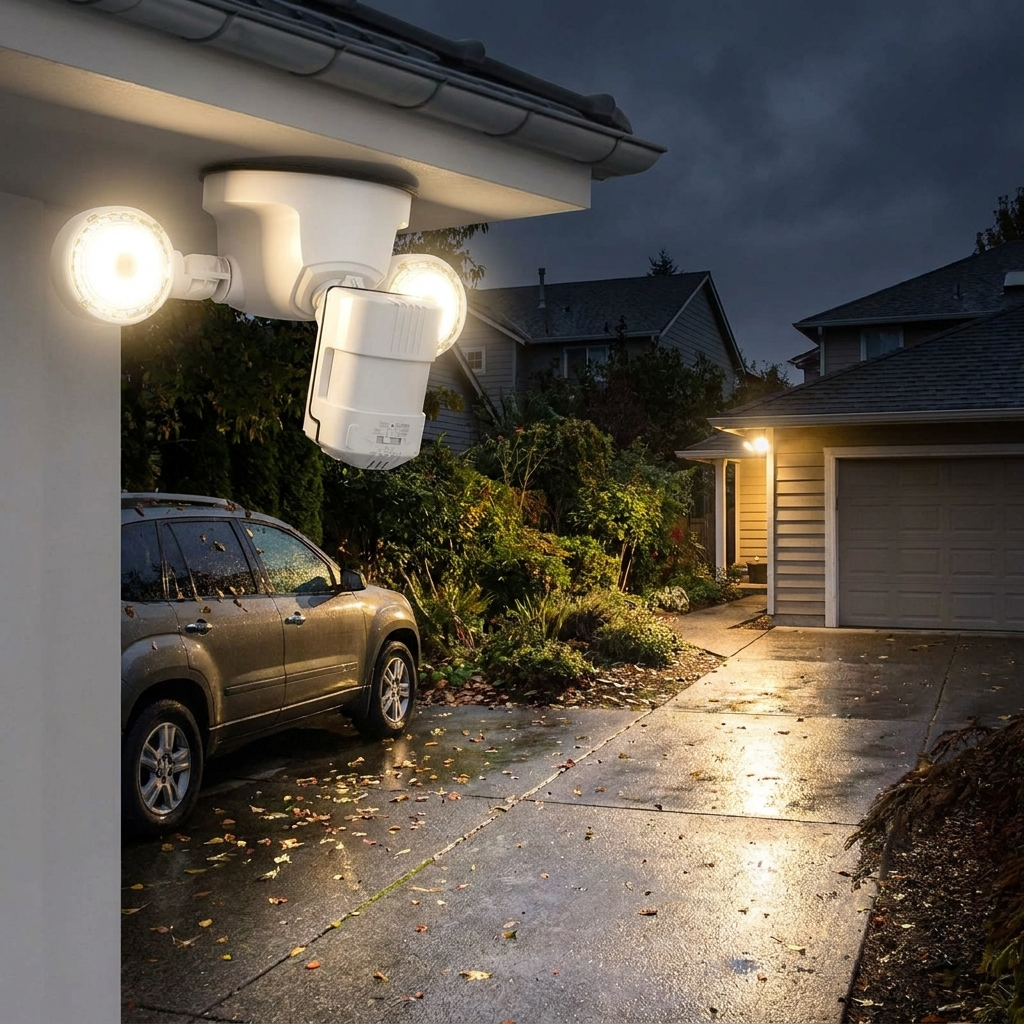 Motion sensor flood light — lifestyle