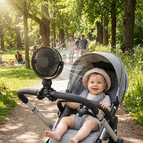 Baby stroller fan — lifestyle