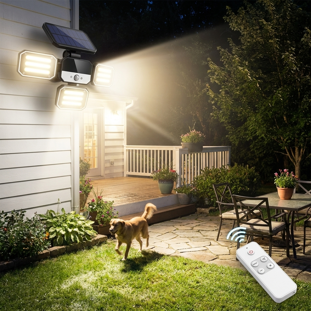Motion sensor floodlight — lifestyle