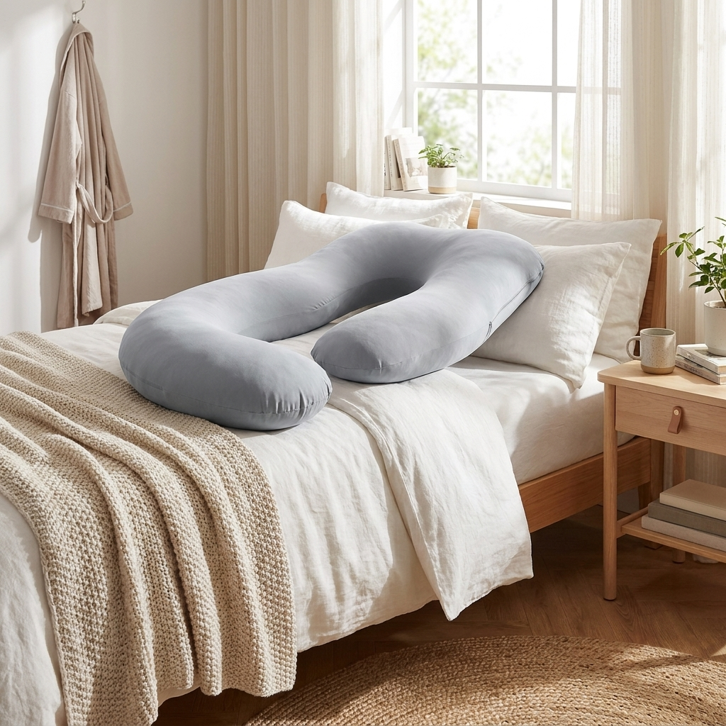 U-shaped body pillow — lifestyle