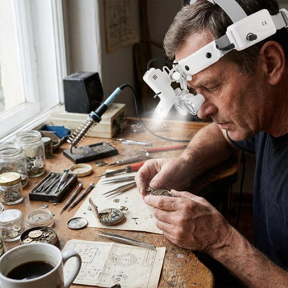 LED headlamp loupes — lifestyle