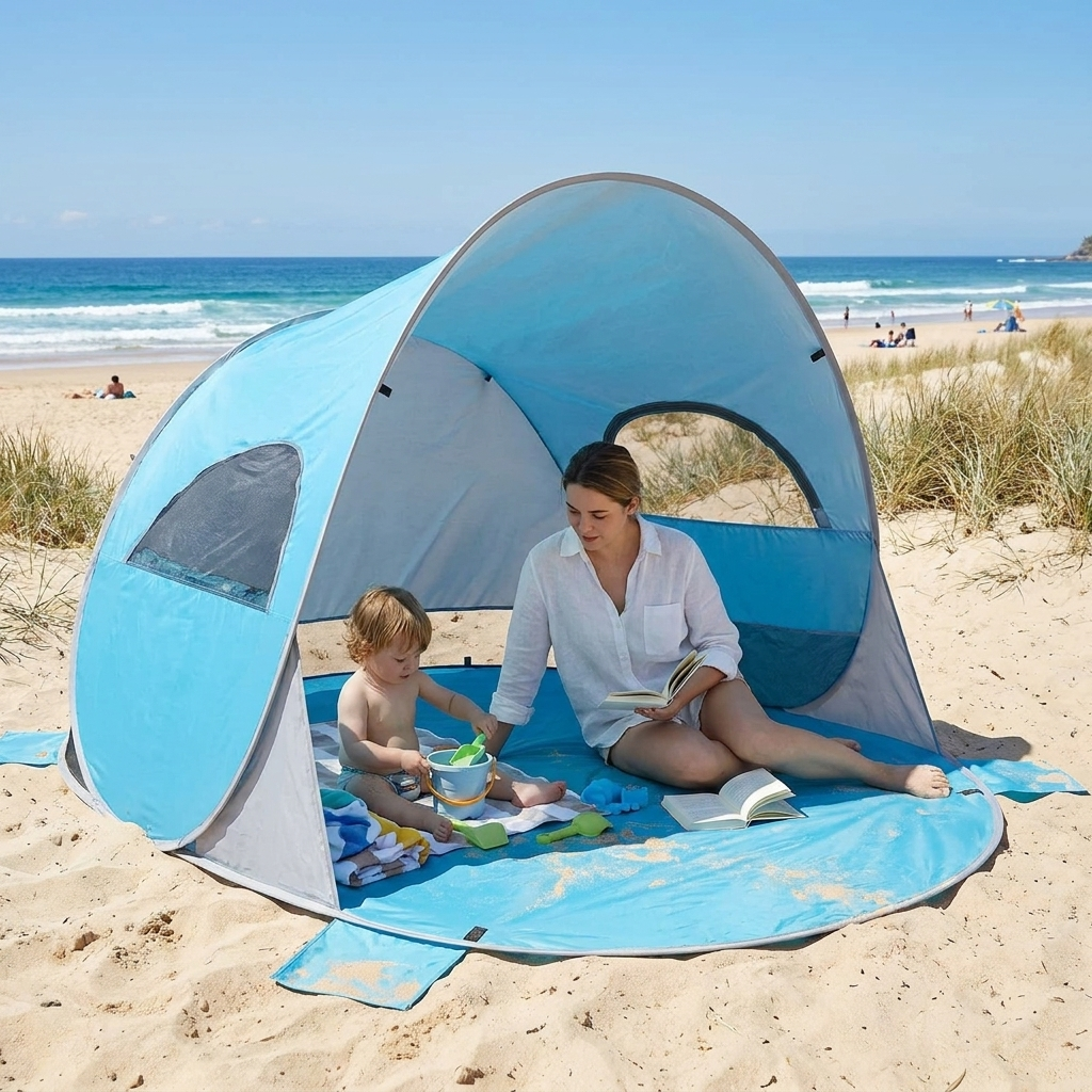 Beach tent sun shelter — lifestyle