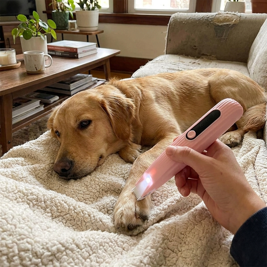 Cordless pet trimmer — lifestyle