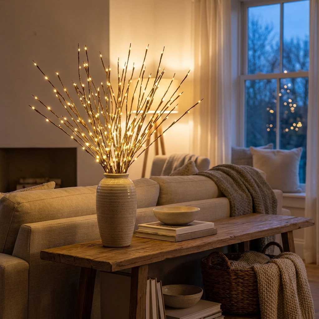 USB twig lights — lifestyle