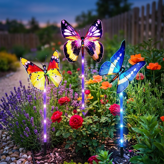 Butterfly solar lights — lifestyle