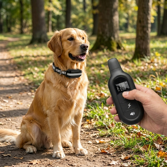 Dog training collar — lifestyle