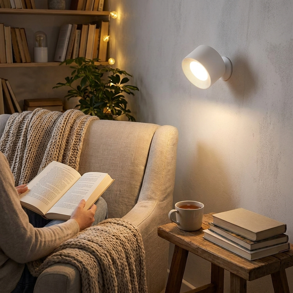 Cordless magnetic wall lamp — lifestyle