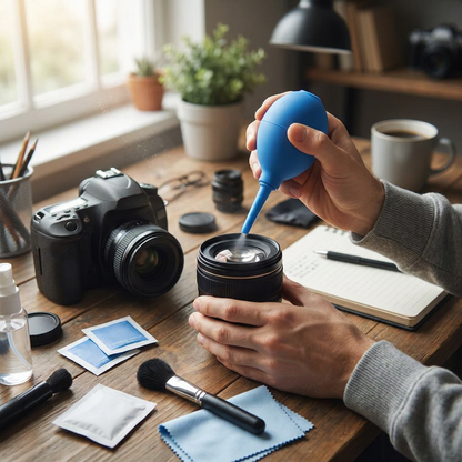 Lens cleaning kit — lifestyle
